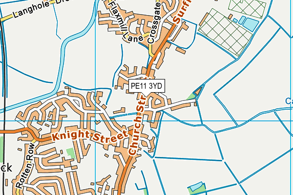 PE11 3YD map - OS VectorMap District (Ordnance Survey)