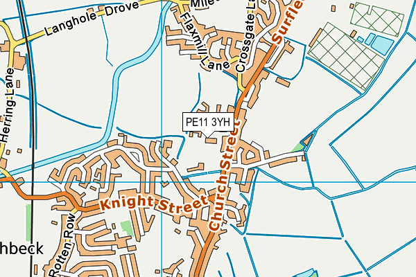 PE11 3YH map - OS VectorMap District (Ordnance Survey)