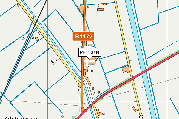 PE11 3YN map - OS VectorMap District (Ordnance Survey)