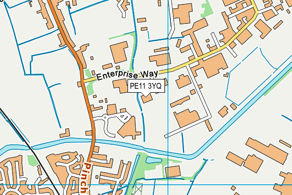 PE11 3YQ map - OS VectorMap District (Ordnance Survey)