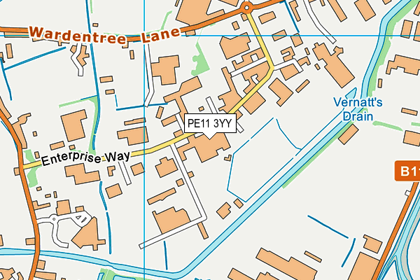PE11 3YY map - OS VectorMap District (Ordnance Survey)