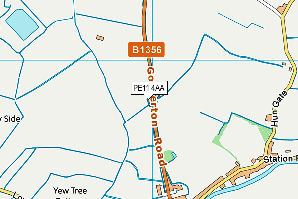 PE11 4AA map - OS VectorMap District (Ordnance Survey)