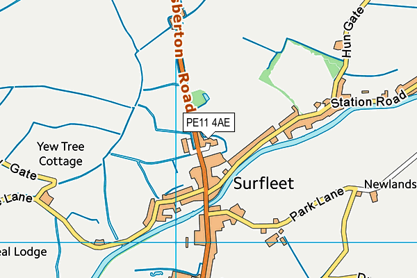 PE11 4AE map - OS VectorMap District (Ordnance Survey)