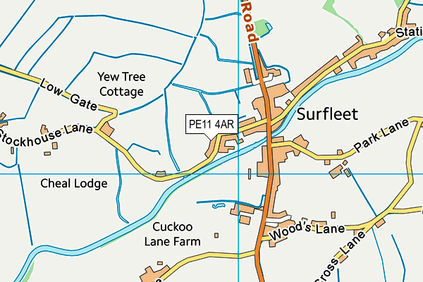 PE11 4AR map - OS VectorMap District (Ordnance Survey)