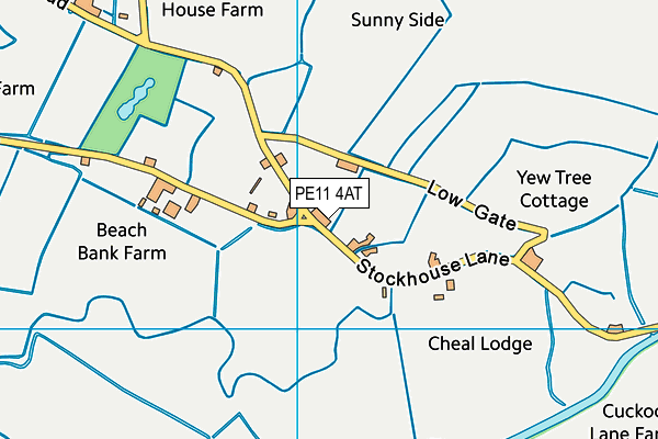 PE11 4AT map - OS VectorMap District (Ordnance Survey)