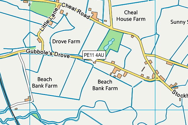 PE11 4AU map - OS VectorMap District (Ordnance Survey)
