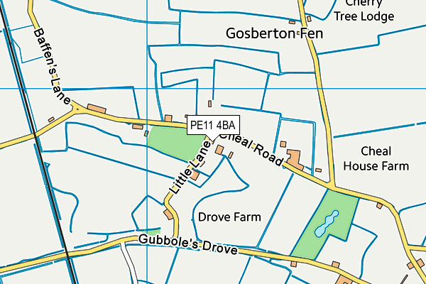 PE11 4BA map - OS VectorMap District (Ordnance Survey)