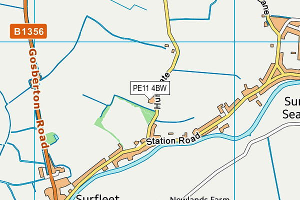 PE11 4BW map - OS VectorMap District (Ordnance Survey)