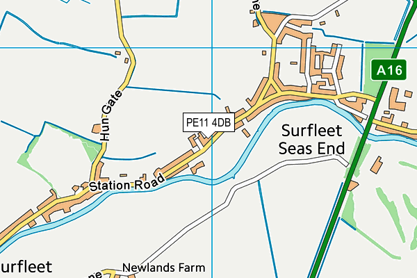 Surfleet Primary School map (PE11 4DB) - OS VectorMap District (Ordnance Survey)