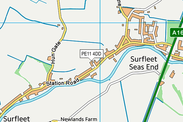 PE11 4DD map - OS VectorMap District (Ordnance Survey)