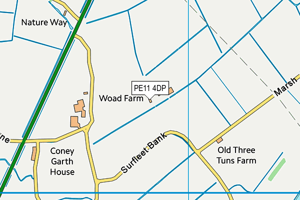 PE11 4DP map - OS VectorMap District (Ordnance Survey)