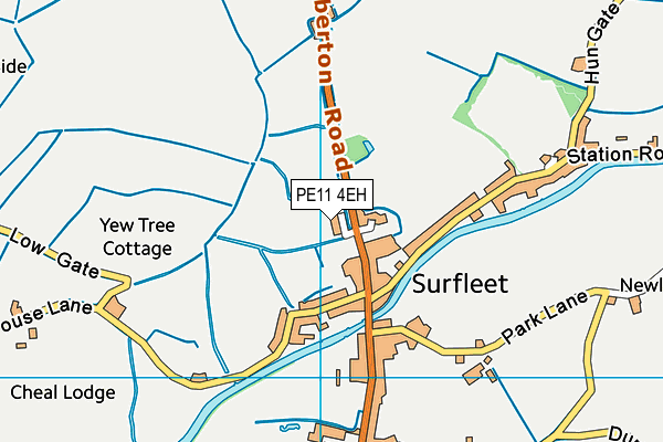 PE11 4EH map - OS VectorMap District (Ordnance Survey)