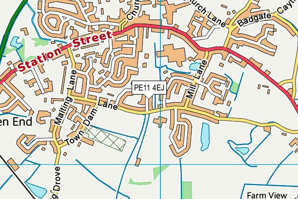 PE11 4EJ map - OS VectorMap District (Ordnance Survey)