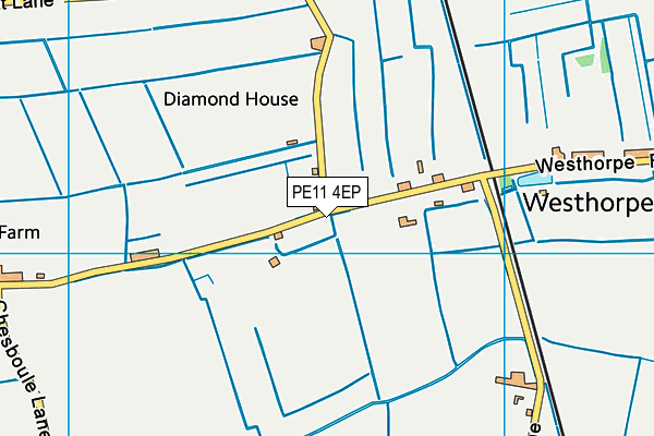 PE11 4EP map - OS VectorMap District (Ordnance Survey)