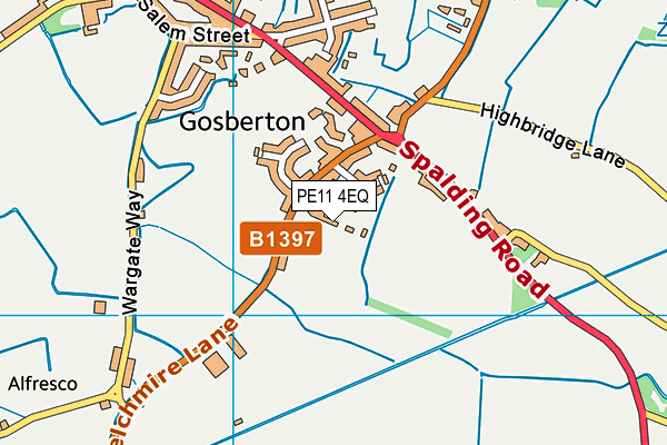 PE11 4EQ map - OS VectorMap District (Ordnance Survey)