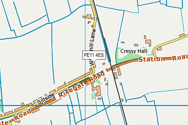 PE11 4ES map - OS VectorMap District (Ordnance Survey)