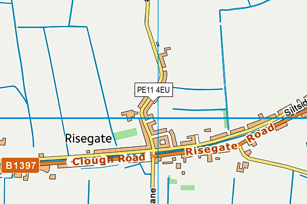 PE11 4EU map - OS VectorMap District (Ordnance Survey)