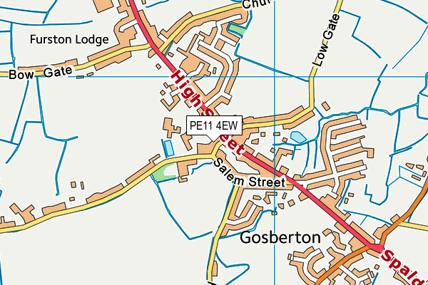 Gosberton House Academy map (PE11 4EW) - OS VectorMap District (Ordnance Survey)