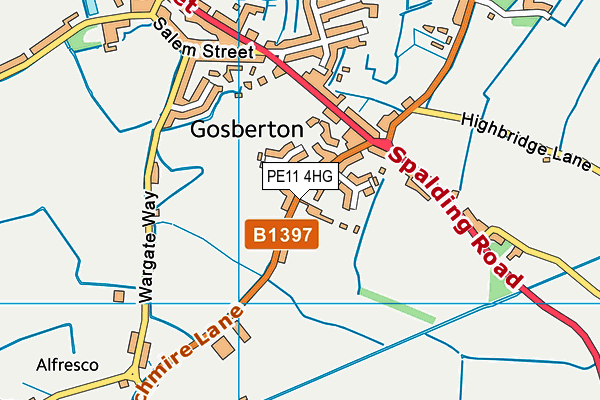 PE11 4HG map - OS VectorMap District (Ordnance Survey)