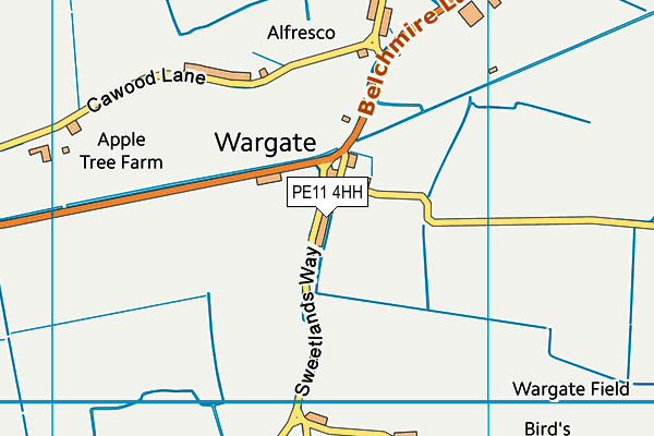 PE11 4HH map - OS VectorMap District (Ordnance Survey)