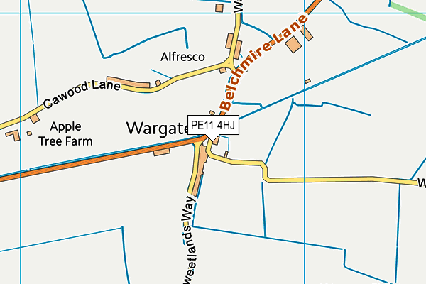 PE11 4HJ map - OS VectorMap District (Ordnance Survey)