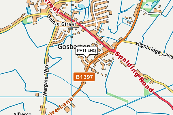 PE11 4HQ map - OS VectorMap District (Ordnance Survey)