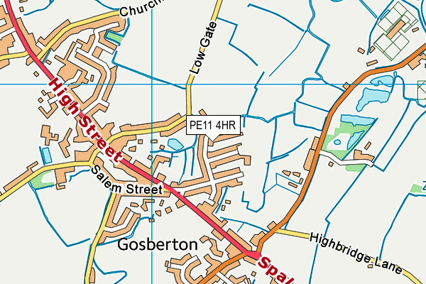 PE11 4HR map - OS VectorMap District (Ordnance Survey)