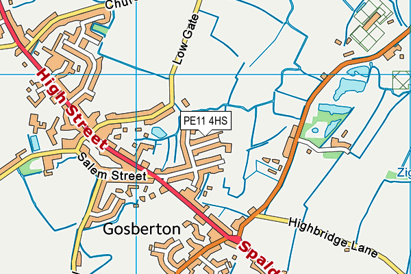 PE11 4HS map - OS VectorMap District (Ordnance Survey)