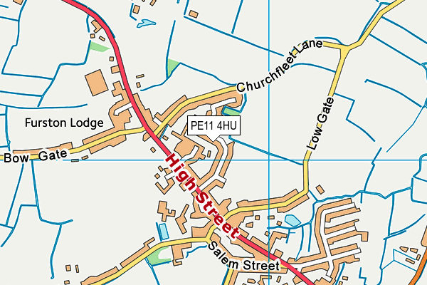 PE11 4HU map - OS VectorMap District (Ordnance Survey)