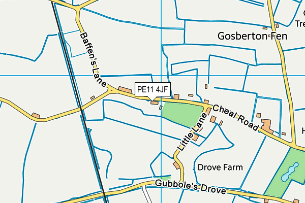 PE11 4JF map - OS VectorMap District (Ordnance Survey)