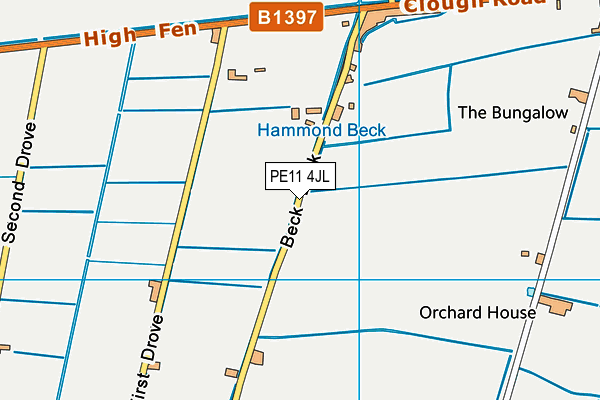 PE11 4JL map - OS VectorMap District (Ordnance Survey)