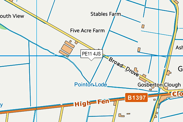 PE11 4JS map - OS VectorMap District (Ordnance Survey)