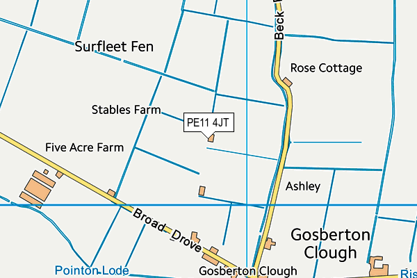 PE11 4JT map - OS VectorMap District (Ordnance Survey)