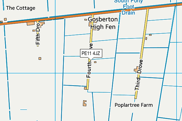 PE11 4JZ map - OS VectorMap District (Ordnance Survey)