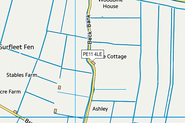 PE11 4LE map - OS VectorMap District (Ordnance Survey)