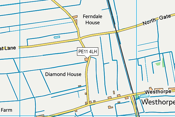 PE11 4LH map - OS VectorMap District (Ordnance Survey)