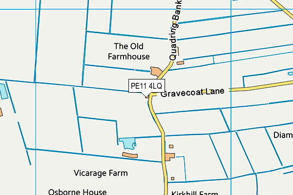 PE11 4LQ map - OS VectorMap District (Ordnance Survey)