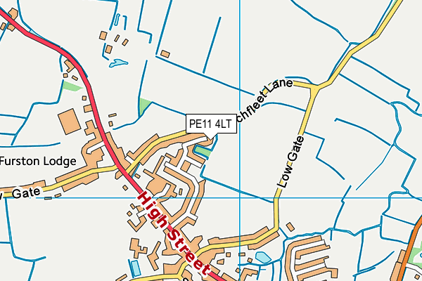 PE11 4LT map - OS VectorMap District (Ordnance Survey)