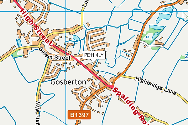 PE11 4LY map - OS VectorMap District (Ordnance Survey)