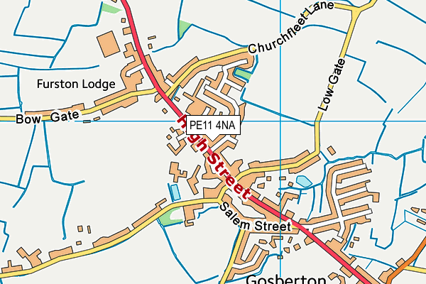 PE11 4NA map - OS VectorMap District (Ordnance Survey)