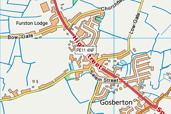 PE11 4NF map - OS VectorMap District (Ordnance Survey)