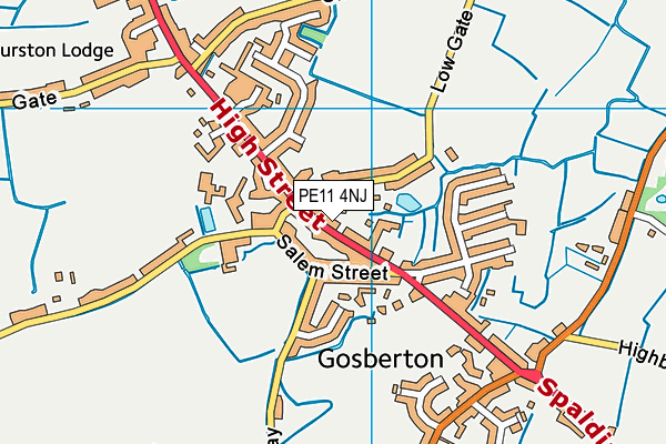 PE11 4NJ map - OS VectorMap District (Ordnance Survey)