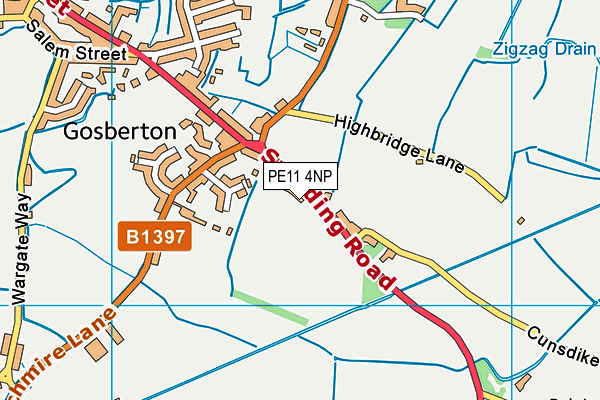 PE11 4NP map - OS VectorMap District (Ordnance Survey)