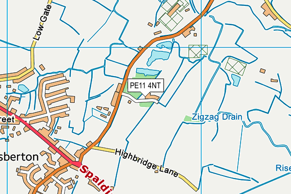 PE11 4NT map - OS VectorMap District (Ordnance Survey)