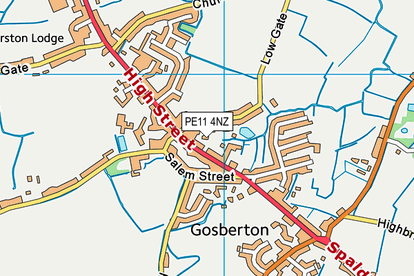 PE11 4NZ map - OS VectorMap District (Ordnance Survey)