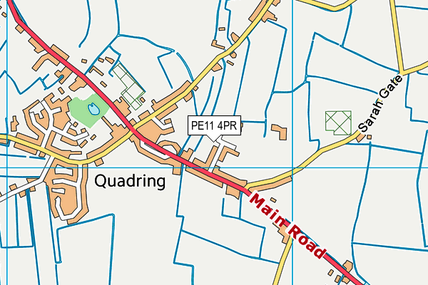 PE11 4PR map - OS VectorMap District (Ordnance Survey)