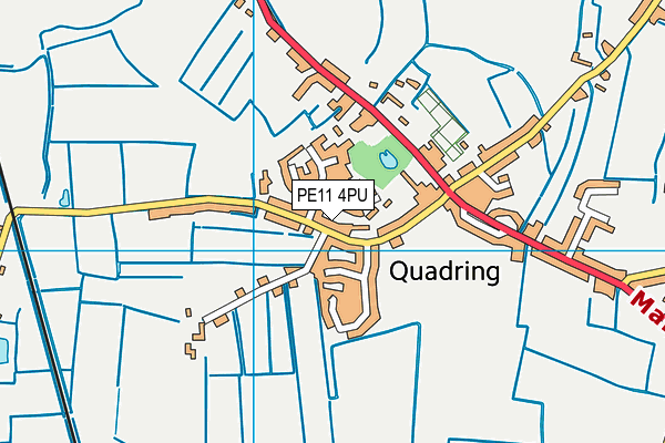 PE11 4PU map - OS VectorMap District (Ordnance Survey)