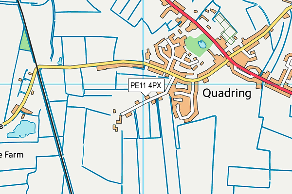 PE11 4PX map - OS VectorMap District (Ordnance Survey)