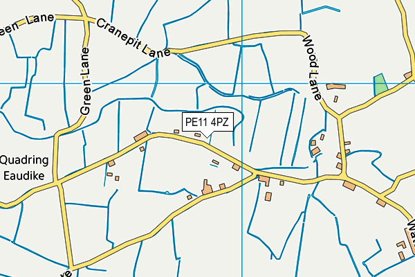 PE11 4PZ map - OS VectorMap District (Ordnance Survey)