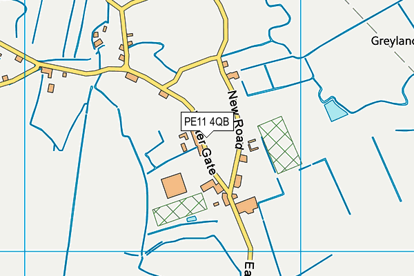 PE11 4QB map - OS VectorMap District (Ordnance Survey)